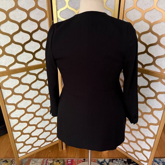 Giorgio Armani Le Collezioni Size 10 (44IT) Black Wool Designer Blazer Jacket - Picture 16 of 16